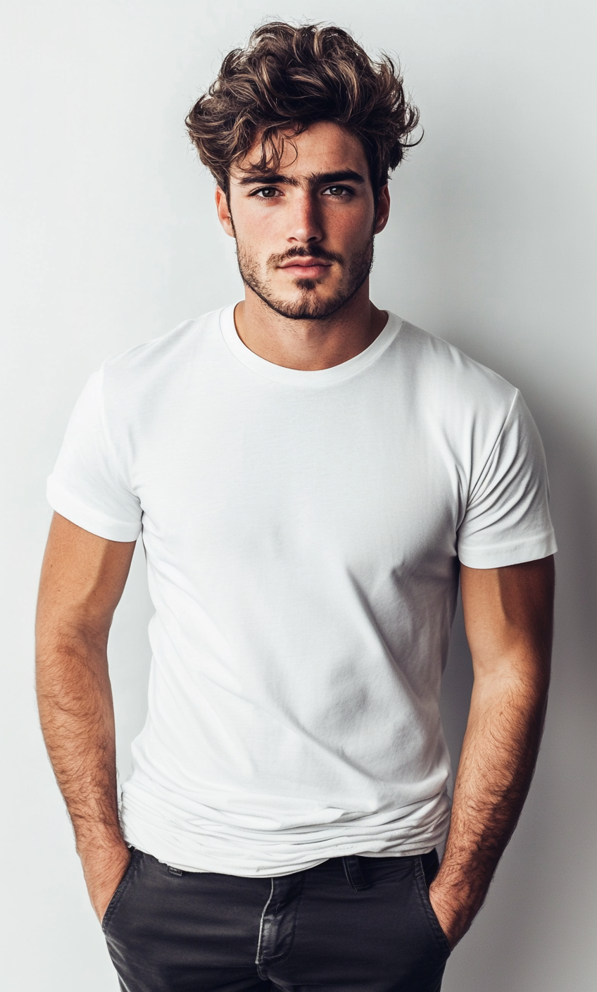 White T-shirt Male Front