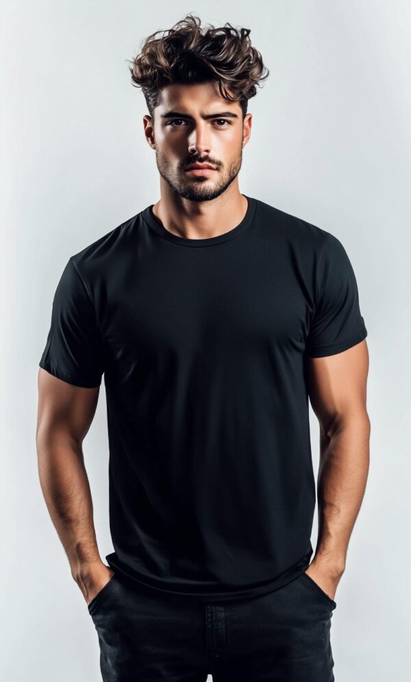 Sort T-shirt til Herre